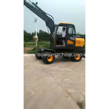 Hot Sell Wheel Wheeled Excavator with hammer breaker Factory Price